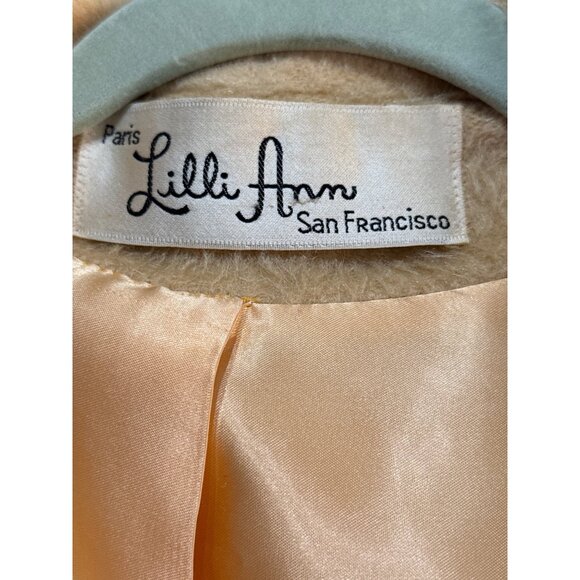 Vintage 1950’s Lilli Ann Paris San Francisco Womens Beige Wool Blend  Swing Coat - Picture 5 of 8